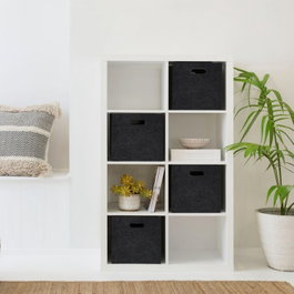 Aberto Design HMY-6355 Organizador de Escritorio de Fieltro Negro Set 4 Piezas 100% Fieltro